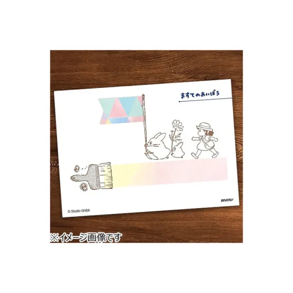 Store Tampon en bois Totoro Blanc & Bouteille d'encre - Mon Voisin Totoro Petit Matériel