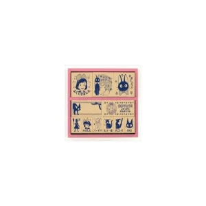 Flash Sale Tampons en Bois Kiki et Jiji Version Bleue - Kiki la petite sorcière Petit Matériel