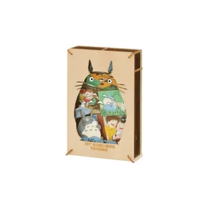 New Théâtre de papier Style bois Silhouette Totoro Gris - Mon Voisin Toto Loisirs Créatifs