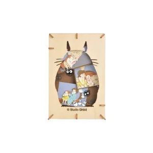 New Théâtre de papier Style bois Silhouette Totoro Gris - Mon Voisin Toto Loisirs Créatifs