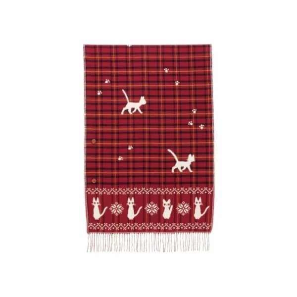 New Étole avec accroche Jiji motifs à carreaux - Kiki la petite sorcière Textile