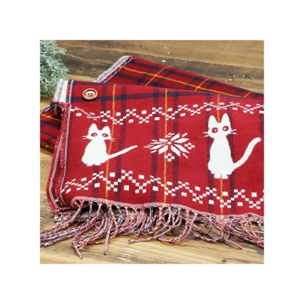 New Étole avec accroche Jiji motifs à carreaux - Kiki la petite sorcière Textile