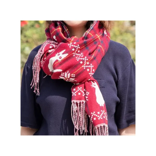 New Étole avec accroche Jiji motifs à carreaux - Kiki la petite sorcière Textile