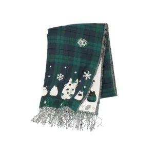 Clearance Étole avec accroche Totoro motifs à carreaux - Mon Voisin Totoro Textile