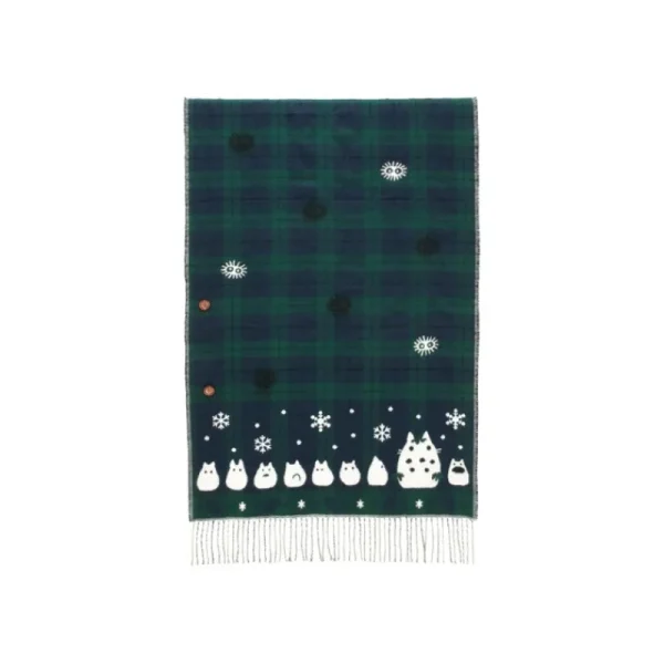 Clearance Étole avec accroche Totoro motifs à carreaux - Mon Voisin Totoro Textile