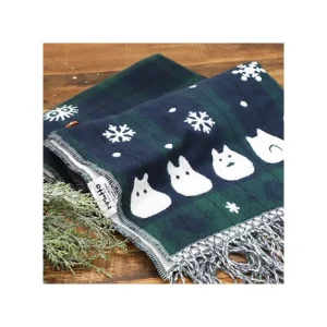 Clearance Étole avec accroche Totoro motifs à carreaux - Mon Voisin Totoro Textile