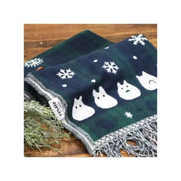 Clearance Étole avec accroche Totoro motifs à carreaux - Mon Voisin Totoro Textile