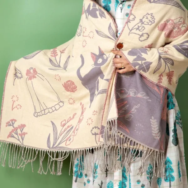 Fashion Étole rose Jiji - Kiki la petite sorcière Textile