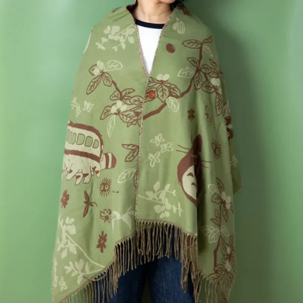 Fashion Étole vert clair Totoro & Chatbus - Mon Voisin Totoro Textile