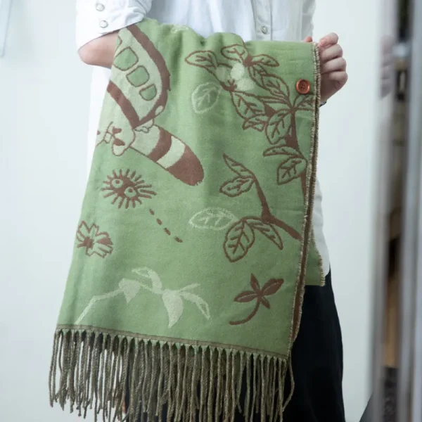 Fashion Étole vert clair Totoro & Chatbus - Mon Voisin Totoro Textile