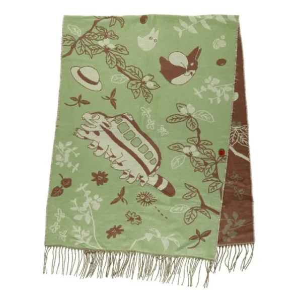 Fashion Étole vert clair Totoro & Chatbus - Mon Voisin Totoro Textile