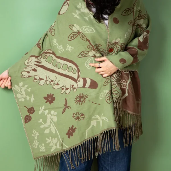 Fashion Étole vert clair Totoro & Chatbus - Mon Voisin Totoro Textile