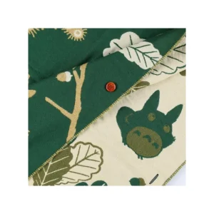 Clearance Étole vert foncé Feuilles de chêne - Mon Voisin Totoro Textile