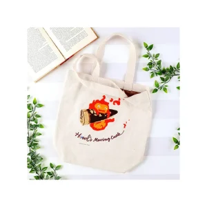 Fashion Tote bag Brodé Calcifer - Le Château ambulant Sacs