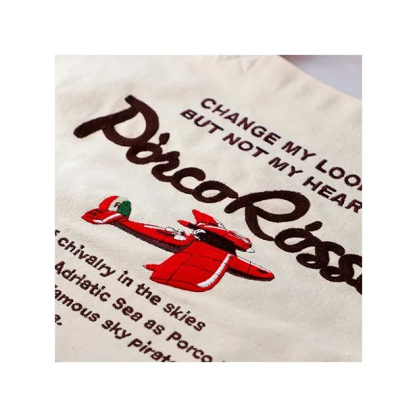 Store Tote bag Brodé Hydravion - Porco Rosso Sacs