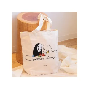Shop Tote bag Brodé No Face Tricotant - Le Voyage de Chihiro Sacs