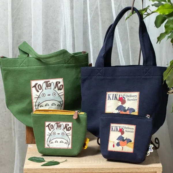 Shop Tote bag Totoro Vert d'automne - Mon Voisin Totoro Sacs