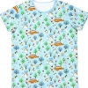 Discount T-SHIRTS PATTERNE TOTORO FORÊT BLEU CLAIR S(FEMME) - MON VOISIN TOTRO Textile