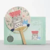 Best Sale Éventail Bambou & Enveloppe Totoro avec Pastèque - Mon Voisin Totoro Accessoires