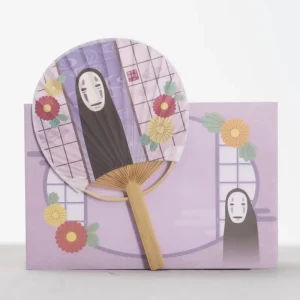 Hot Éventail Bambou & Enveloppe No Face avec Fleur - Le Voyage de Chihiro Accessoires