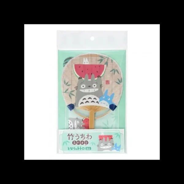Best Sale Éventail Bambou & Enveloppe Totoro avec Pastèque - Mon Voisin Totoro Accessoires