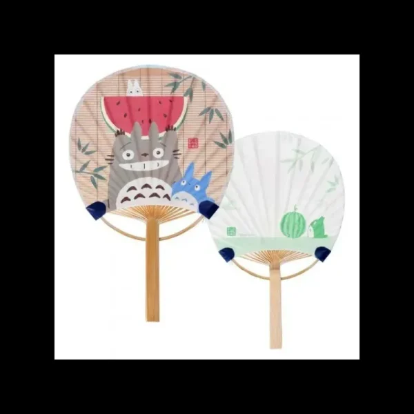 Best Sale Éventail Bambou & Enveloppe Totoro avec Pastèque - Mon Voisin Totoro Accessoires