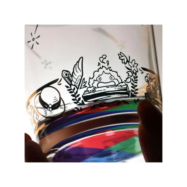 Outlet Verre Gravé Howl et Sophie - Le Château ambulant Cuisine Et Table