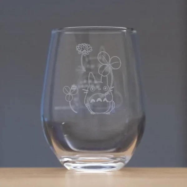 New Verre gravé Totoro et trèfle blanc - Mon Voisin Totoro Cuisine Et Table