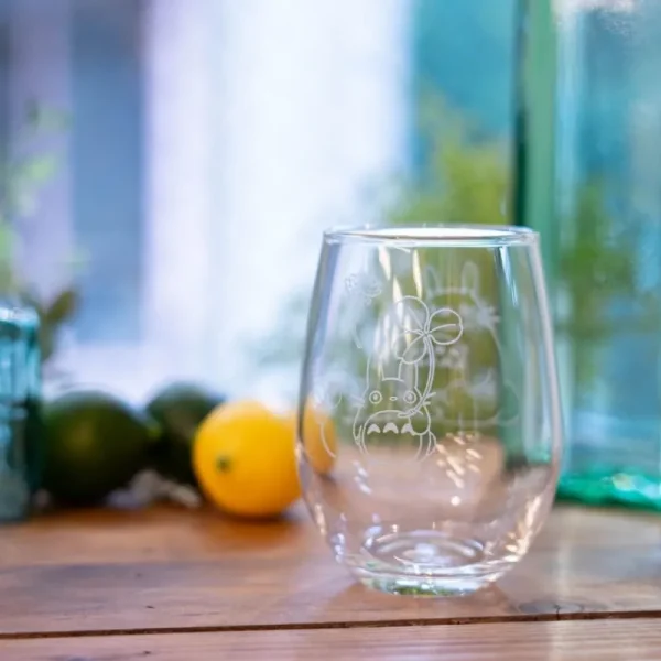 New Verre gravé Totoro et trèfle blanc - Mon Voisin Totoro Cuisine Et Table