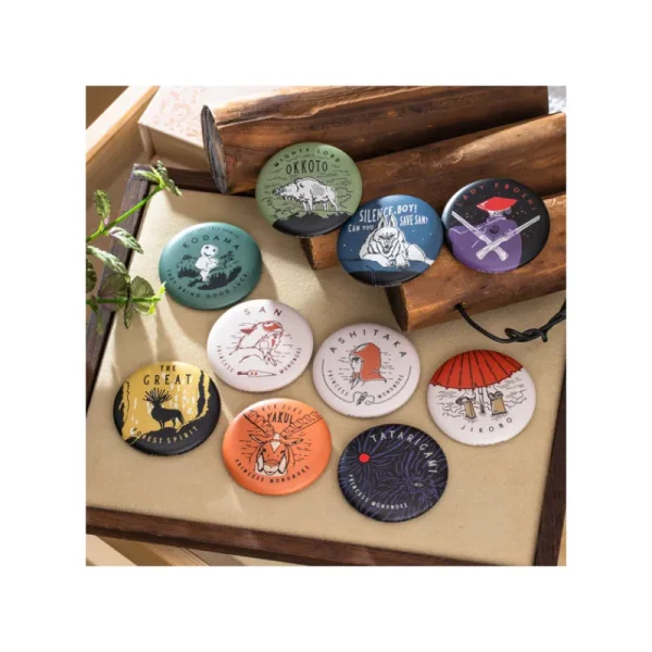 Flash Sale Vintage Badge Collection 1 badge Mystere - Princesse Mononoké Badges